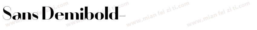 Sans Demibold字体转换